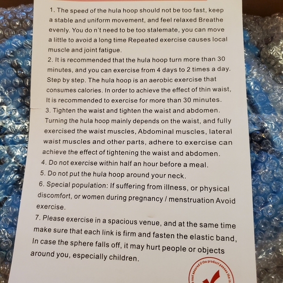 Good Fitness Companion Weighted Smart Hula Hoop - aqua blue - Picture 9 of 10